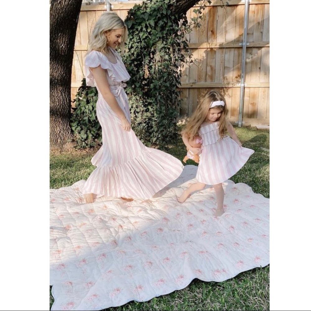 Buddy Love Pink Stripe Maxi Dress Sz S - Picture 3 of 5
